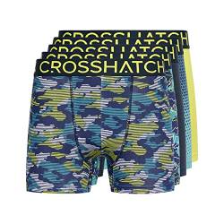 Crosshatch Herren Boxershorts Shorts (5 Stück) Multipack Unterwäsche Geschenkset Herrenfarbe Boxershorts(XXL,Lime/Teal/BBERRY) von Crosshatch
