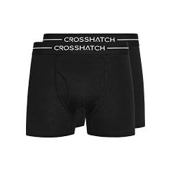 Crosshatch - Herren Everyday Essential Multipack 2er-Pack Boxershorts Jersey Unterwäsche Geschenkset, Ambek / 2er Pack / Schwarz, L von Crosshatch
