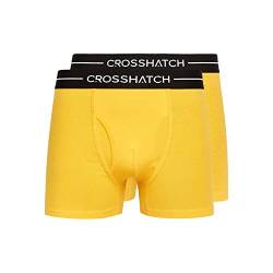 Crosshatch - Herren Everyday Essential Multipack 2er-Pack Boxershorts Jersey Unterwäsche Geschenkset, Hexter, 2 Stück, gelb, XL von Crosshatch