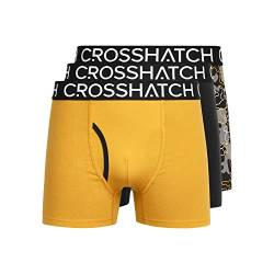 Crosshatch - Herren Everyday Essential Multipack 2er-Pack Boxershorts Jersey Unterwäsche Geschenkset, Lynol / 3er-Pack / Gelb, L von Crosshatch