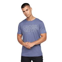 Crosshatch Herren Helty T-Shirt, Denim-blau, XXL von Crosshatch