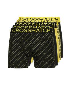 Crosshatch Herren Kurze Boxershorts (5 Stück) GLOCOMB - Geschenk Multipack Dessous in bunten Herren Liköre Boxershorts(XL/Glocomb-Yellow) von Crosshatch