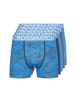 Crosshatch Herren Kurze Boxershorts (5 Stück) Scoter - Geschenk Multipack Dessous in bunten Herren Liköre Boxershorts(XL/Scoter-Blue) von Crosshatch