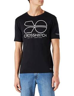 Crosshatch Herren Novello T-Shirt, Schwarz, S von Crosshatch