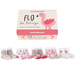 Cucamelon Unisex-Baby Flo The Flamingo Socken-Geschenk, Multi, One Size von Cucamelon