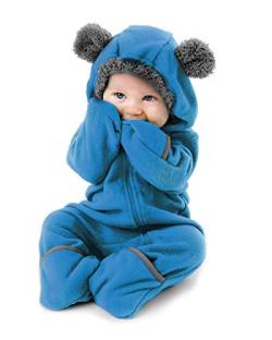 Cuddle Club Fleece Baby Schlafsack mit Füßen - Winter Overall und Bär Kostüm Kinder für Neugeborene bis 5 Jahre - Kuscheliger Strampler mit Beinen - 2 Jahre von Cuddle Club