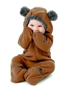 Cuddle Club Fleece Baby Schlafsack mit Füßen - Winter Overall und Bär Kostüm Kinder für Neugeborene bis 5 Jahre - Kuscheliger Strampler mit Beinen - 2 Jahre von Cuddle Club