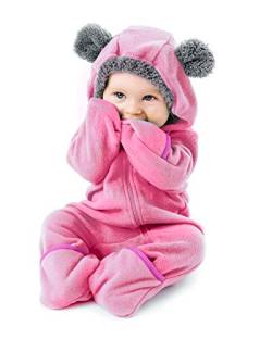 Cuddle Club Fleece Baby Schlafsack mit Füßen - Winter Overall und Bär Kostüm Kinder für Neugeborene bis 5 Jahre - Kuscheliger Strampler mit Beinen - 3-6 Monate von Cuddle Club