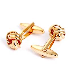 Cufflez Cufflinks - Manschettenknöpfe, das MUSS zu jedem Outfit - Goldener Knoten von Cufflez