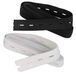 3M Elastische Bänder Praktische Flach Elastic Cords Multi Usage Spool Nähen Bands Durable Knopf Elastische Bänder 1.5M Von Schwarz 1.5M Of White (Breite 3/4 Zoll) von Culer