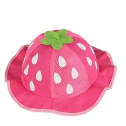 Culer Bucket Hut Für Kinder Nette Baumwolle Atmungsaktiv Erdbeere Sonnenhut Für Kinder Mädchen von Culer