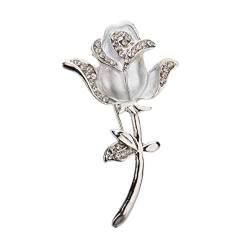 Culer Erstellt Strass Kristall Brosche Vintage Rose-Blumen-Brosche Hochzeit Kragen Pins Kleidung Dekor Brosche von Culer