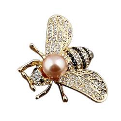 Culer Honig-Bienen-Broschen Kristall Insekt Themed Perle Brosche Tier Art Und Weise Shell-Perlen-Brosche von Culer