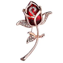 Culer Rosen-Blumen-Kristallbroschen Fancy Vintage Style Broschen Pins Für Frauen von Culer