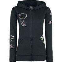 Cupcake Cult Kapuzenjacke - Black Cat Hood - S bis XL - für Damen - Größe M - schwarz von Cupcake Cult