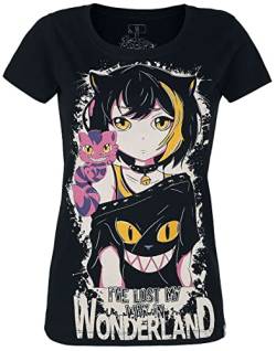 Cupcake Cult Lost Way T-Shirt Frauen T-Shirt schwarz L 100% Baumwolle Anime, Gothic, Katzen von Cupcake Cult