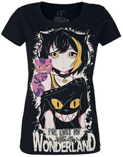 Cupcake Cult Lost Way T-Shirt Frauen T-Shirt schwarz M 100% Baumwolle Anime, Gothic, Katzen von Cupcake Cult