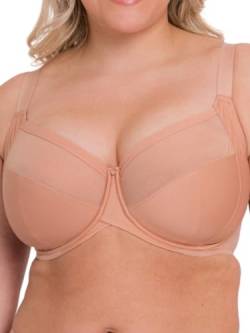 Curvy Kate Damen Wonderfully Full Cup Bra Balconette-BH, Halbtransparent, Latte, 95G von Curvy Kate