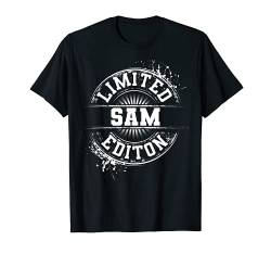 SAM Limited Edition Lustiges personalisiertes Geschenk mit Namen T-Shirt von Custom Birthday Son Dad Name For Him Christmas Men