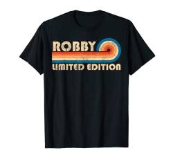 ROBBY Name Personalisiert Lustig Retro Vintage Geburtstag T-Shirt von Custom First Name Cool Given Name Gift Ideas