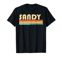 Sandy Name personalisiert lustig Retro Vintage Geburtstag T-Shirt von Custom First Name Gift Men Dad Husband 80s 90s Art