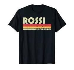 ROSSI Nachname Lustig Retro Vintage 80er 90er Geburtstag Wiedervereinigung T-Shirt von Customized Last Name Gifts Family Christmas Team