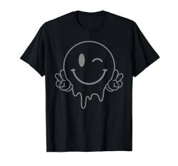 Schmelzendes Lächeln, lustig, lächelnd, tropfendes Gesicht, niedlicher Frieden T-Shirt von Cute 80s Smile Happy Tee