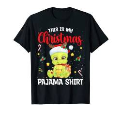 This Is My Christmas Pyjama-Shirt, Schildkröte, Weihnachtsmann-Mütze T-Shirt von Cute Baby Animals Christmas Pajamas