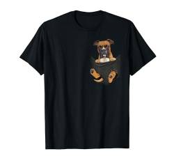 Lustiger Boxer Hund in Pocket Boxer Lovers T-Shirt von Cute Dogs Funny Dogs