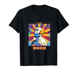 Ente im Pop Art Stil Malerei für Entenliebhaber Männer Frauen T-Shirt von Cute Funny Novelty Gifts
