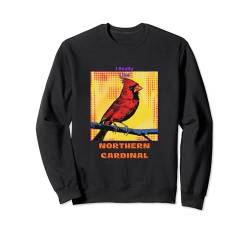Northern Cardinal im Pop-Art-Stil Malerei für seine Liebhaber Sweatshirt von Cute Funny Novelty Gifts