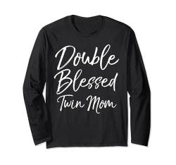 Mother of Twins Mother's Day Gift Double Blessed Twin Mom Langarmshirt von Cute Mom Shirts Mother's Day Gifts Design Studio