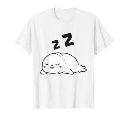 Seal Sleeping Seals Schlafanzug, Lazy Seal T-Shirt von Cute Seals Tees And Gifts