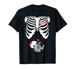 Baby Skelett Girl Schwangerschafts T-Shirt – Halloween von Cute Skeleton Pregnancy Tees
