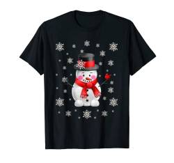 Lustiges Schneemann-Design mit Schneeflocken-Dekor für Winterliebhaber T-Shirt von Cute Winter Gnomes For Christmas By MiGiLaMo