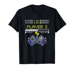 Players 1,2 Ready Player 3 Loading New Baby - Lustiges Spielen T-Shirt von Cute & Funny Designs for Family of Gamers