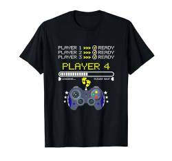 Spieler 1,2,3 Ready Player 4 Loading New Baby - Lustiges Gaming T-Shirt von Cute & Funny Designs for Family of Gamers