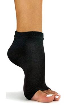 Weiche, bequeme Baumwolle, zehenlos, Einheitsgröße, passend für die meisten Socken, 1 Schwarz, 41.5 EU von CuteBox Company