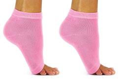 Zehenlose Socken aus weicher Baumwolle zum Trainieren, Tanzen, Pediküre, Yoga, Pilates, mit Flip-Flops, rose, Einheitsgröße von CuteBox Company