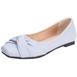 CuteFlats Damen Komfort Slip-On Ballett Flache Schuhe/Bootsschuhe (Hellblau, 50) von CuteFlats
