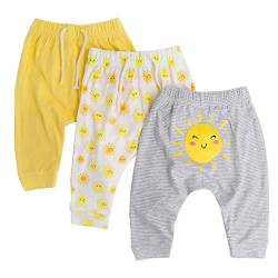 CuteOn 3 Packung Unisex Kinder Kleinkind Harem Hose Baumwolle Elastisch Trousers (14Sun, 36 Monate) von CuteOn