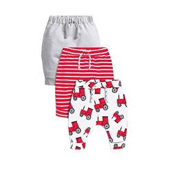 CuteOn 3 Packung Unisex Kinder Kleinkind Harem Hose Baumwolle Elastisch Trousers Rot 24 Monate von CuteOn