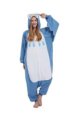 CuteOn Erwachsene Tier Jumpsuits Partei Pyjamas Dame Halloween Onesie Cartoon Performance Kostüme Pyjama Herren Loungewear-Eule-XL von CuteOn