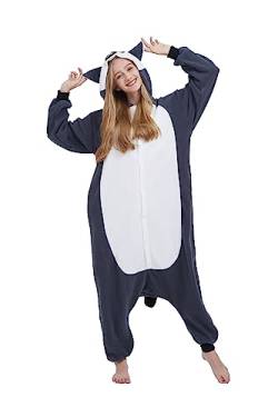 CuteOn Erwachsene Tier Jumpsuits Partei Pyjamas Dame Halloween Onesie Cartoon Performance Kostüme Pyjama Herren Loungewear-Lemur-XL von CuteOn