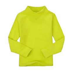 CuteOn Kids Kinder | High Neck | T-Shirt | Baumwolle | T-Shirt, Tops, T-Shirt Zitrone-Grün 3 Jahre von CuteOn