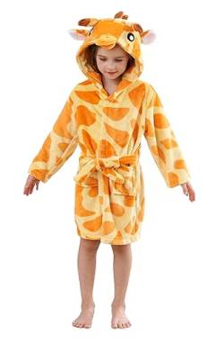 CuteOn Mädchen Bademantel Kinder Geschenke für Kleinkind Jungen Robe Giraffe Größe 7-8T von CuteOn