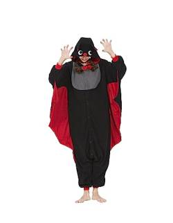 CuteOn Onesie Damen Tier Karneval Kostüm Sleepsuit Cosplay Pyjamas Einteiler Pyjama Herr Schlafanzug Erwachsene Unisex Nachtwäsche-Fledermaus-L von CuteOn