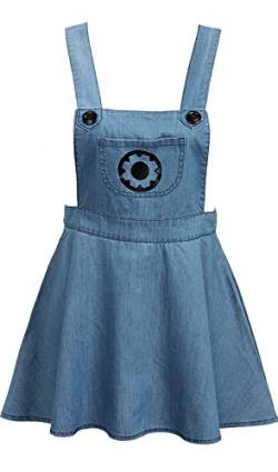 CutiePlusU Button Crotch Onesie Erwachsene Strampler Bodysuit Kostüm- Despicable Denim Overalls Rock Blau XL von CutiePlusU