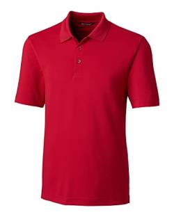 Cutter & Buck Herren Moisture Wicking UPF 50+ Drytec Forge Jersey Polo Shirt Polohemd, Kardinalrot, X-Groß von Cutter & Buck