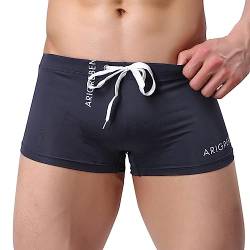 Cvanxluy Badehose Herren Lang Weich Unterhose Bademode Für Herren Lang Enge Kompressionsshorts Bademode Für Herren Lang Weicher Badehose Badehose Herren Kurz Mesh-Futter Slips von Cvanxluy